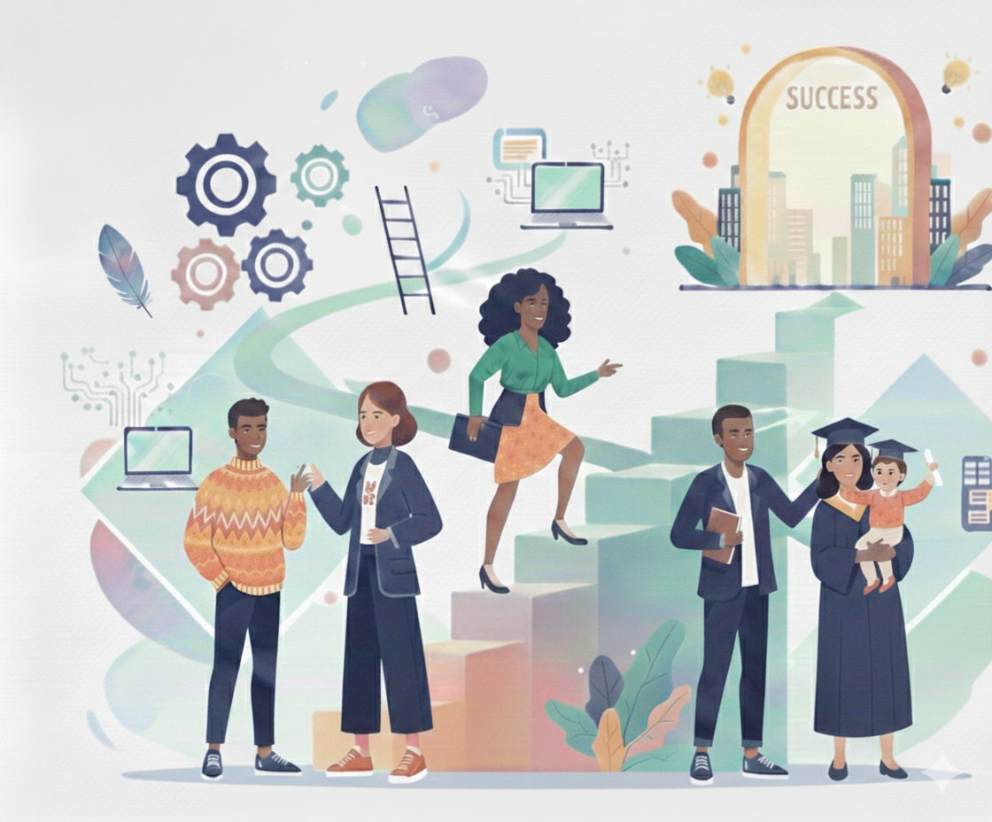 Career journey homepage illustration
